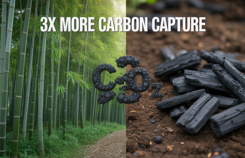 How Bamboo Biochar Captures 3x More Carbon Than Trees